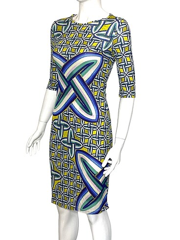 s Beden PETER PILOTTO 36 BEDEN DESENLİ ELBİSE ORİJİNAL