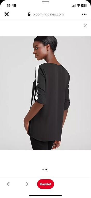 BCBG Maxazria BCBG MAX AZRIA S BEDEN MONOCHROME BLUZ ORİJİNAL