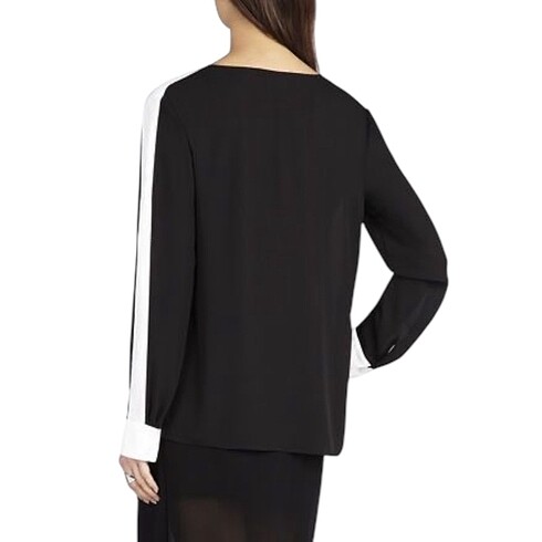 s Beden siyah Renk BCBG MAX AZRIA S BEDEN MONOCHROME BLUZ ORİJİNAL