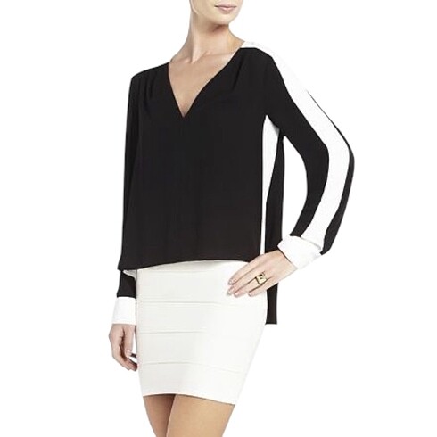 s Beden BCBG MAX AZRIA S BEDEN MONOCHROME BLUZ ORİJİNAL