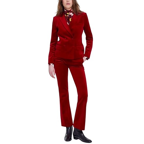 THE KOOPLES 34 BEDEN BORDO VELVET TAKIM ELBİSE ORİJİNAL