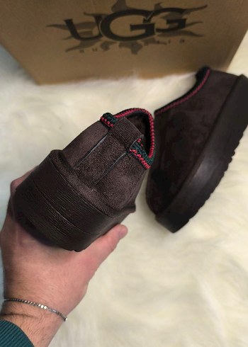 Kahverengi Kürklü Dolgu Topuk Kadın Terlik - Görsel 4