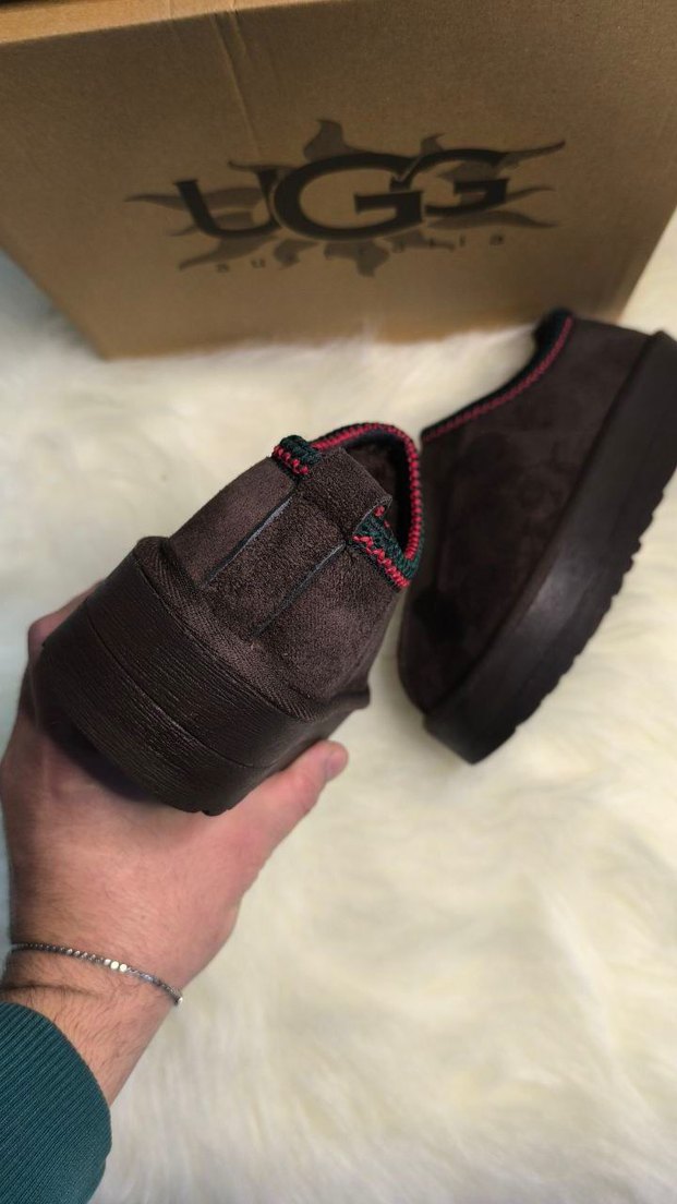 Kahverengi Kürklü Dolgu Topuk Kadın Terlik - Görsel 4