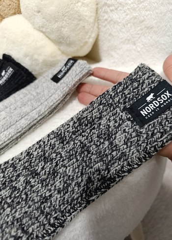 Nordsox Erkek Gri Midi Yün Çorap 3'lü Set - Görsel 8