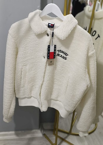 Tommy Jeans Beyaz Peluş Kadın Mont - Görsel 20