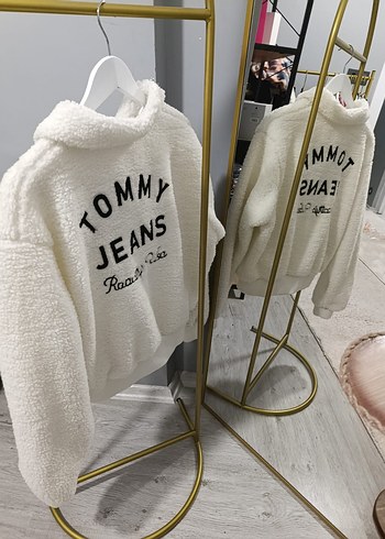 Tommy Jeans Beyaz Peluş Kadın Mont - Görsel 17