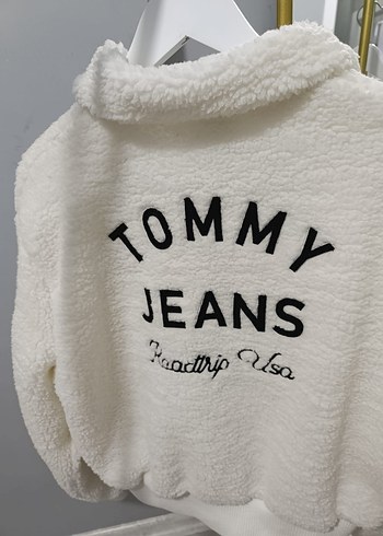 Tommy Jeans Beyaz Peluş Kadın Mont - Görsel 12