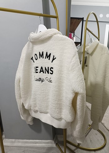 Tommy Jeans Beyaz Peluş Kadın Mont - Görsel 13