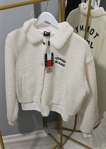 Tommy Jeans Beyaz Peluş Kadın Mont - Görsel 16