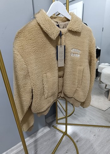 Bej Kadın Mini Peluş Ceket - Görsel 13