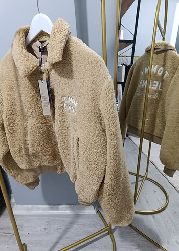 Bej Kadın Mini Peluş Ceket - Görsel 10