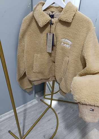 Bej Kadın Mini Peluş Ceket - Görsel 11