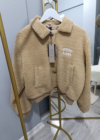 Bej Kadın Mini Peluş Ceket - Görsel 12