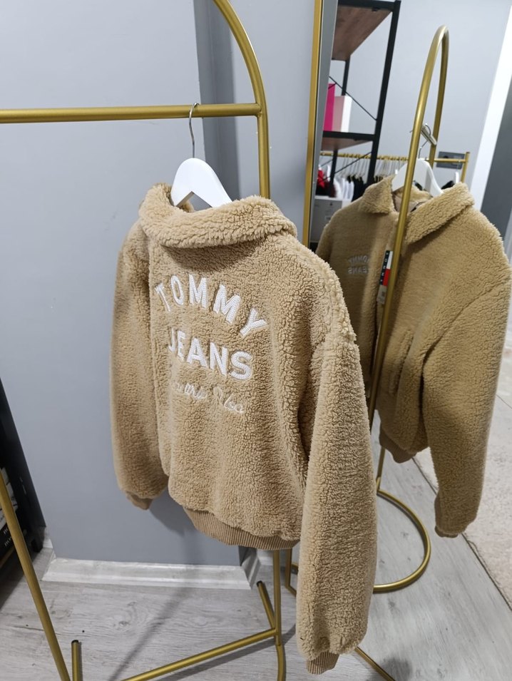 Bej Kadın Mini Peluş Ceket - Görsel 3