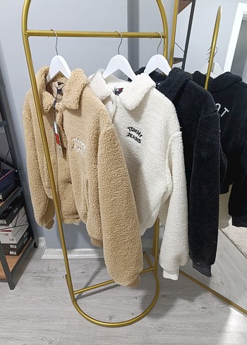 Kadın Altın Renkli Peluş Ceket - Görsel 6