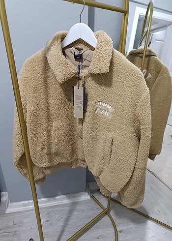 Kadın Altın Renkli Peluş Ceket - Görsel 12