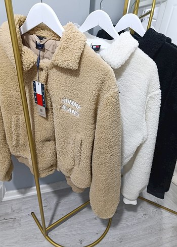 Kadın Altın Renkli Peluş Ceket - Görsel 7