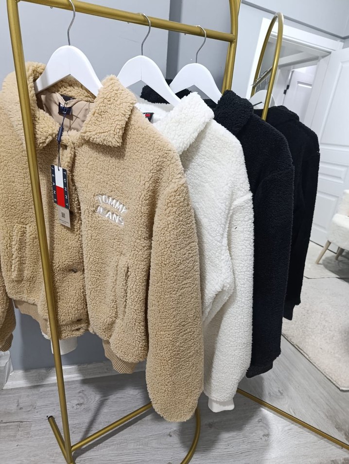 Kadın Altın Renkli Peluş Ceket - Görsel 5