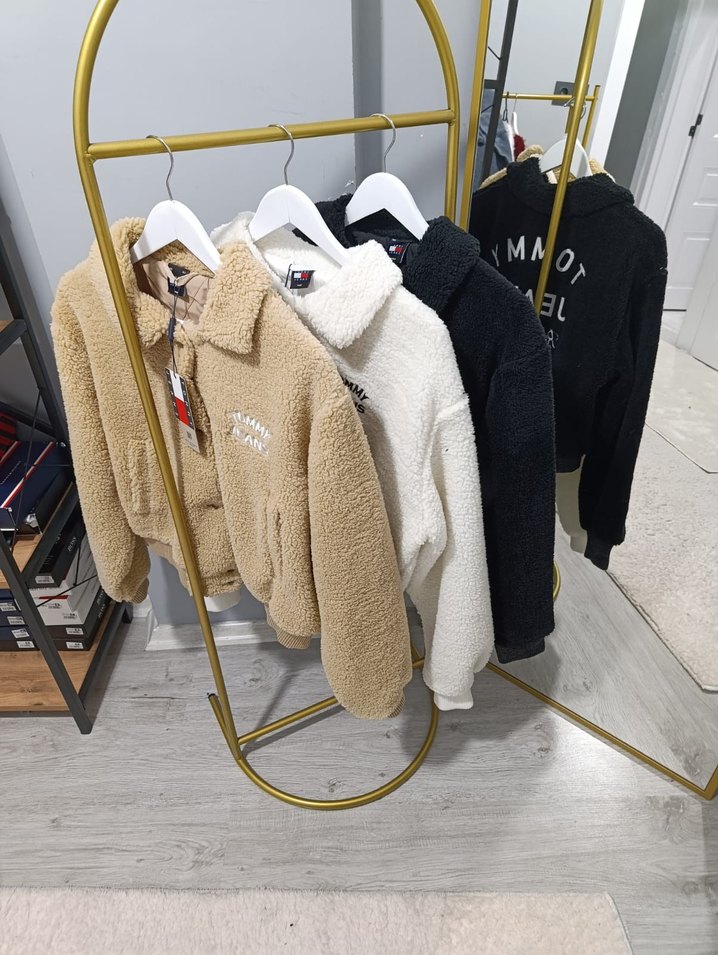 Kadın Altın Renkli Peluş Ceket - Görsel 3