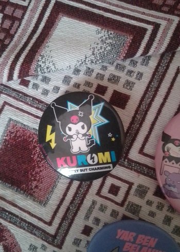 Punk Tarzı Üçlü Kuromi Rozet Seti - Görsel 3