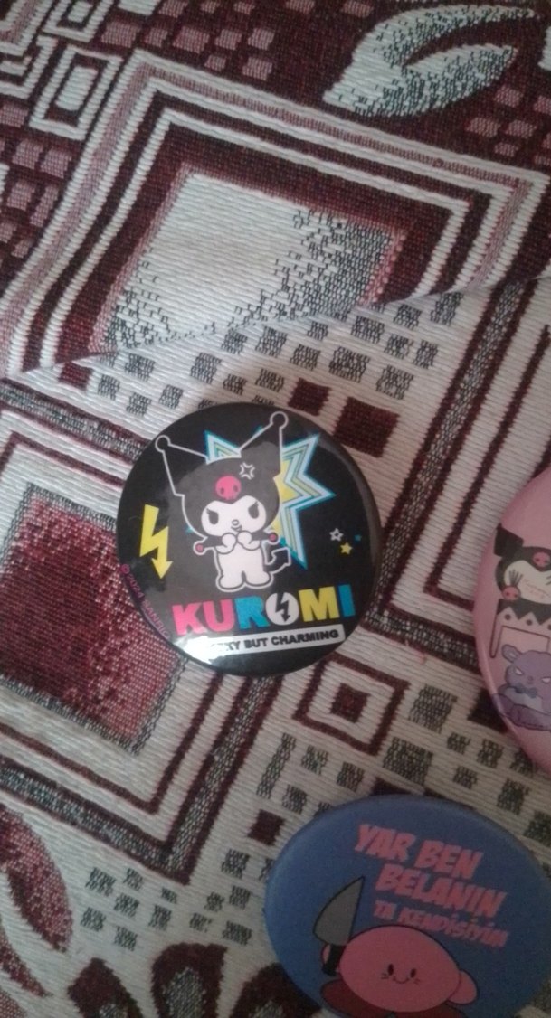 Punk Tarzı Üçlü Kuromi Rozet Seti - Görsel 3