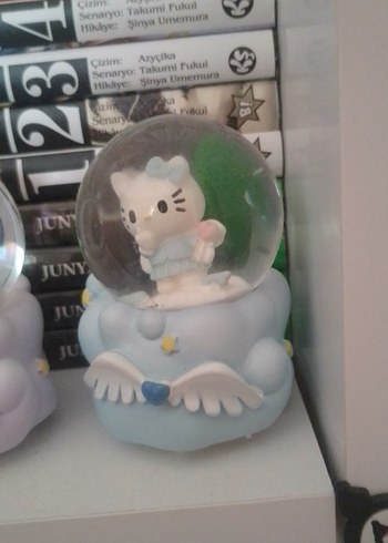 Pastel Renkli Kar Küresi Figürleri Hello Kitty - Görsel 3