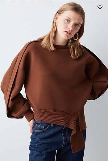 IPEKYOL KAHVERENGİ SCUBA SWEATSHİRT