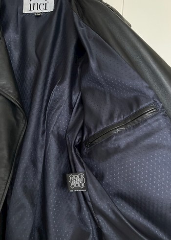 Siyah Deri Biker Ceket - Görsel 4