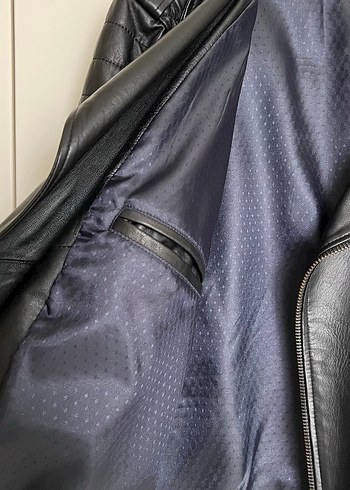 Siyah Deri Biker Ceket - Görsel 3