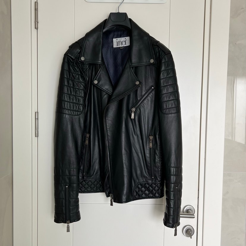 Siyah Deri Biker Ceket - Görsel 2