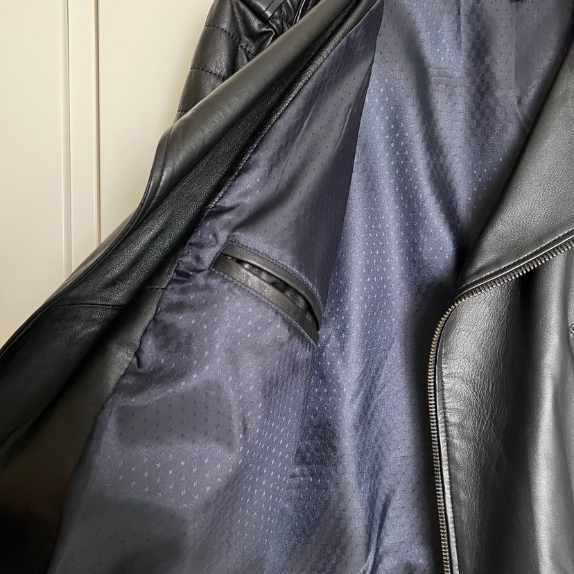 Siyah Deri Biker Ceket - Görsel 3