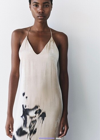 Zara Zara desenli slip elbise