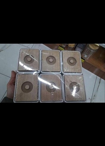 Bambu tepsili 6lı porselen kahvaltılık