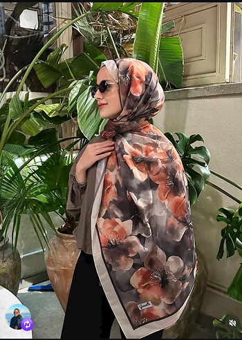 Bohem Tarzda Kahverengi Gri Kadın Şal