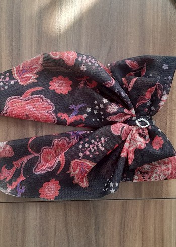 H&M Bordo Çiçekli Bohem Kadın Saç Aksesuarı
