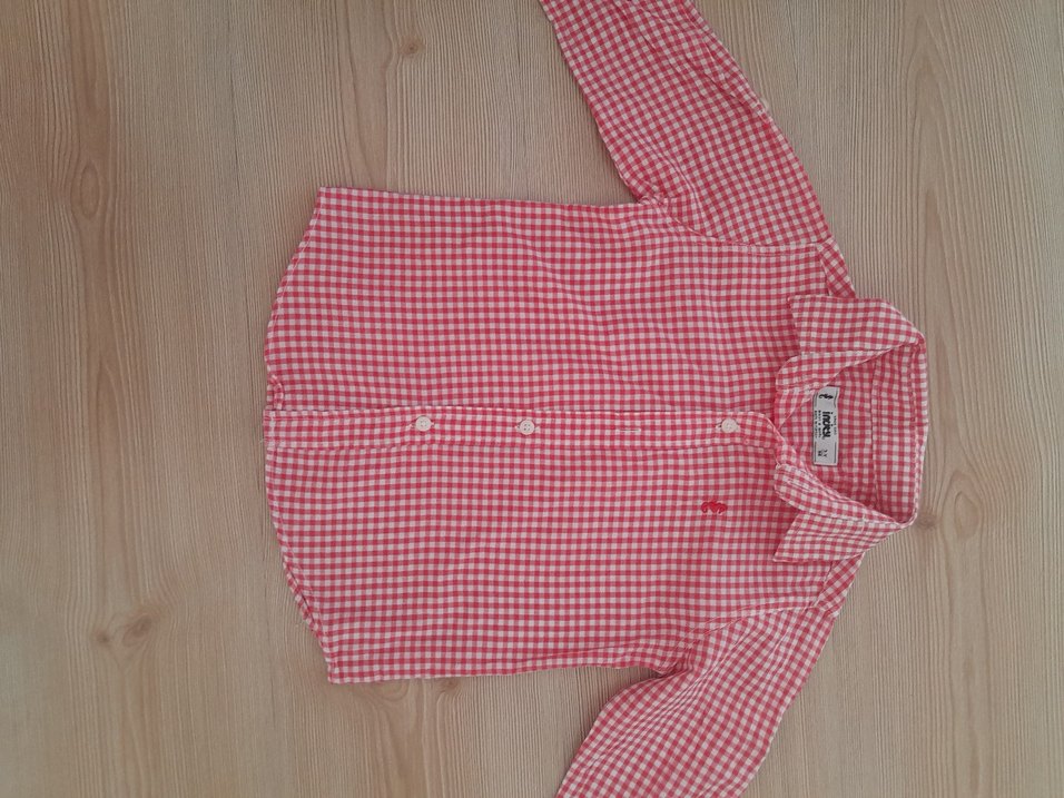 Kırmızı Ekose Uzun Kollu Erkek Gömlek - Görsel 2