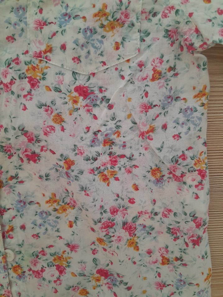 Çiçek Desenli Uzun Kollu Kız Gömlek - Görsel 5