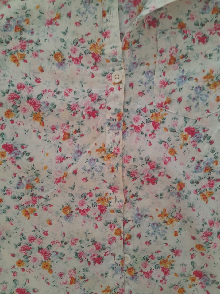 Çiçek Desenli Uzun Kollu Kız Gömlek - Görsel 4
