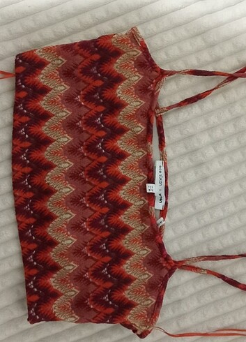 m Beden kahverengi Renk koton crop