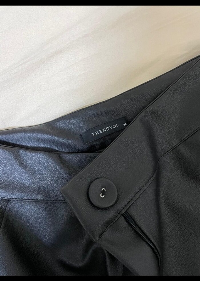 trendyol Milla deri pantolon  - Görsel 4