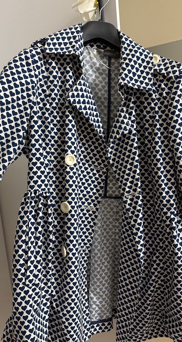 Düğmeli, Midi Boy, Yılan Desenli Kadın Kaban - Görsel 5