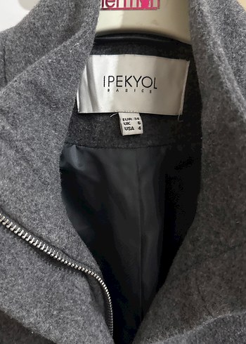 Gri Düz Kışlık Kadın Kaban - Görsel 3