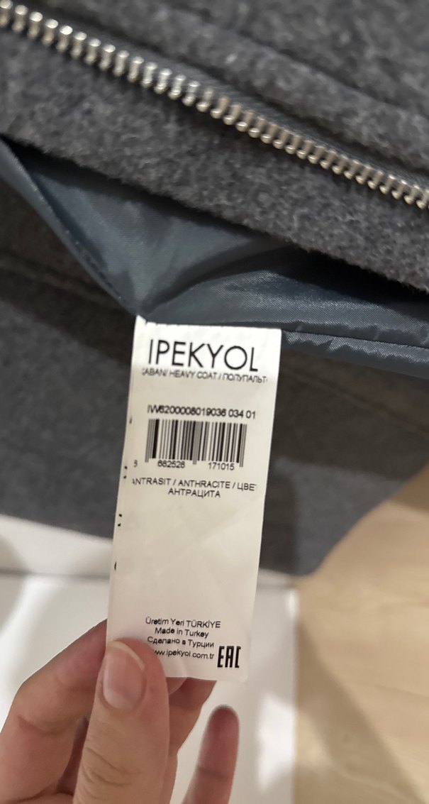 Gri Düz Kışlık Kadın Kaban - Görsel 4