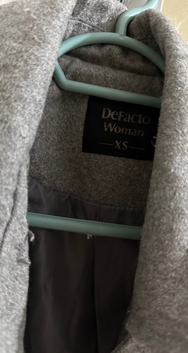 Gri Kadın Kışlık Kürklü Midi Mont - Görsel 3