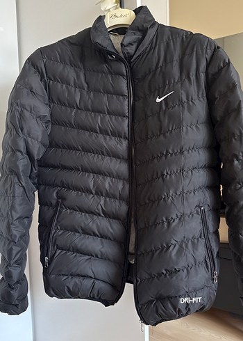 Siyah Nike Kapitone Kışlık erkek mont - Görsel 3