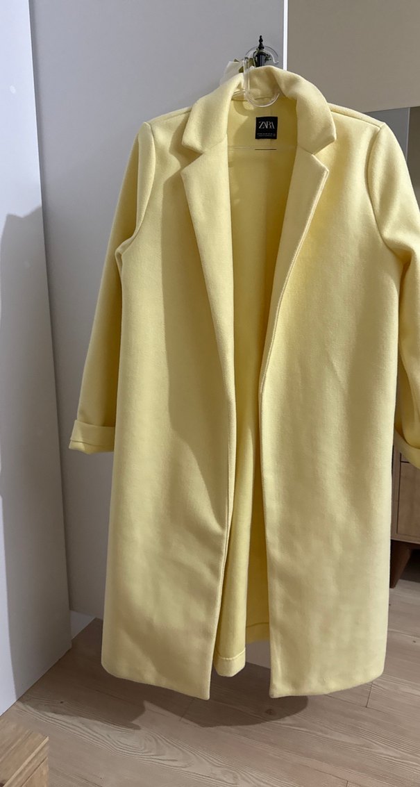 Sarı Düz Kesim Kaban - Görsel 2