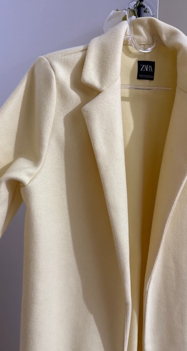 Sarı Düz Kesim Kaban - Görsel 4