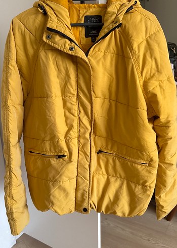 Sarı Fermuarlı Kadın Mont - Görsel 2