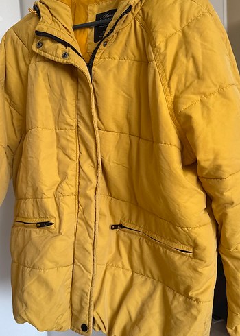 Sarı Fermuarlı Kadın Mont - Görsel 4