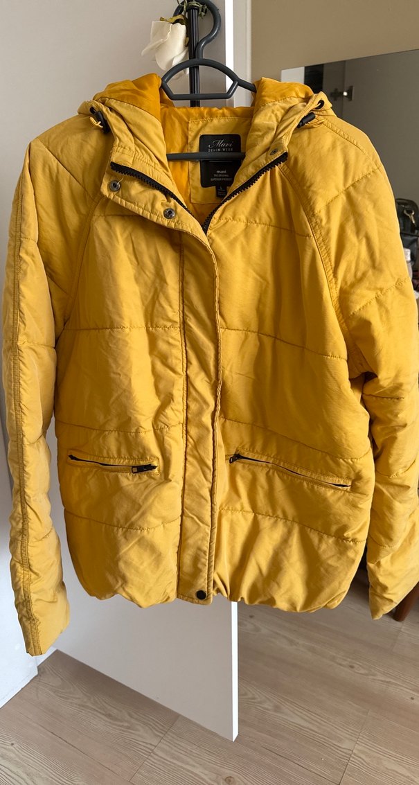 Sarı Fermuarlı Kadın Mont - Görsel 2